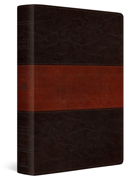 ESV Giant Print Personal Size Bible, Red Letter, Thumb Indexed (Trutone, Forest/Tan, Trail Design)