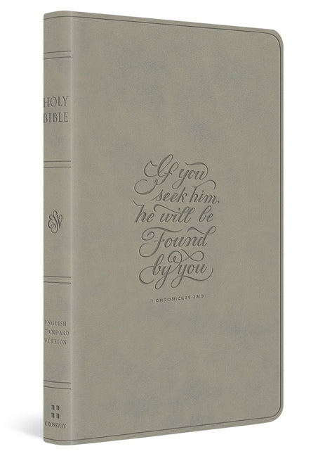 ESV Large Print Value Thinline Bible (Trutone, Stone, 1 Chronicles 28:9 Design)