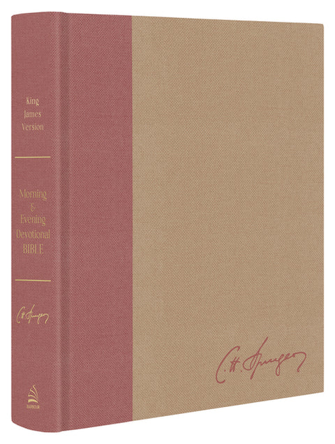 Charles Spurgeon's Morning & Evening Devotional Bible KJV [Rose Gold & Sand Signature]: Featuring the Complete Text of the Classic Twice-A-Day Devotio