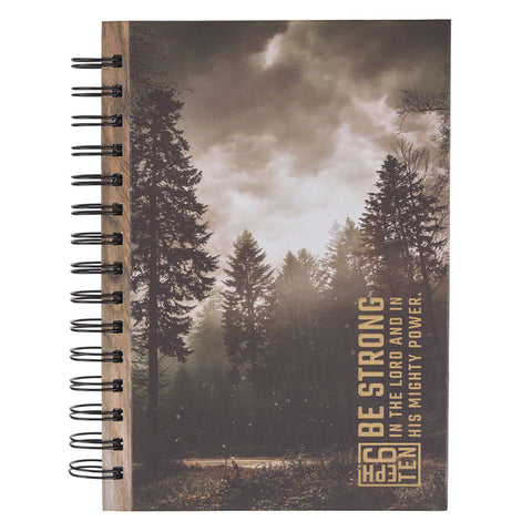Journal Spiral Brown Be Strong Eph. 6:10 by 