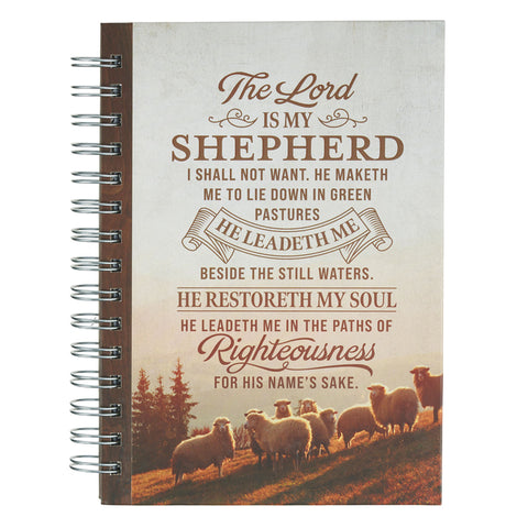 Journal Spiral Brown the Lord Is My Shepherd Ps. 23:1-3 by 