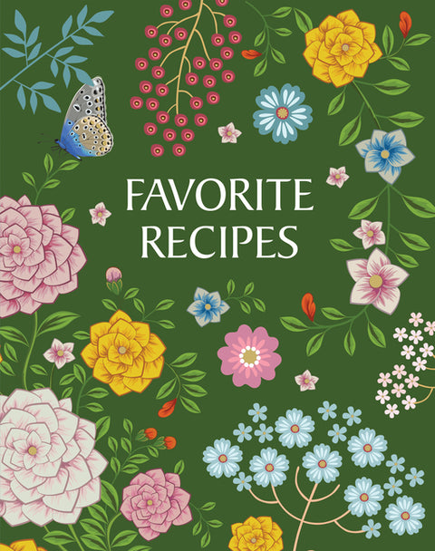 Recipe Book to Write in Your Own Recipes - Favorite Recipes (Flower Cover) Tabbed Sections & Accordion Pocket Custom Cookbook Keepsake for Her, Mom, D by New Seasons
