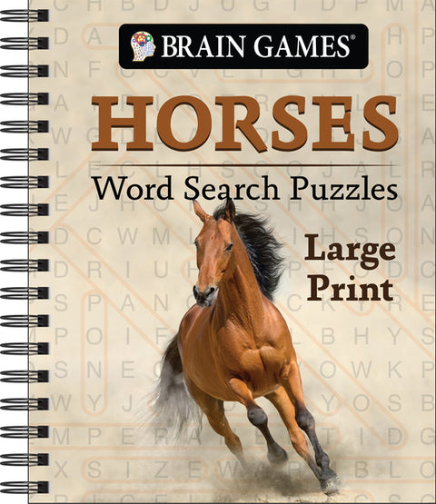 Brain Games - Horses Word Search Puzzles - Large Print + a Fact with Every Puzzle by Publications International Ltd