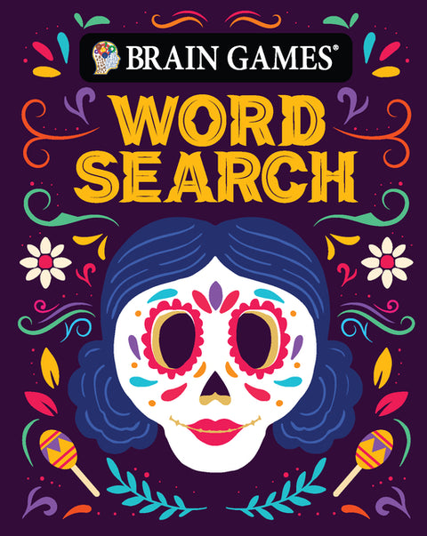 Brain Games - Take-Along - Word Search (Sugar Skull Design - Day of the Dead and Halloween) by Publications International Ltd