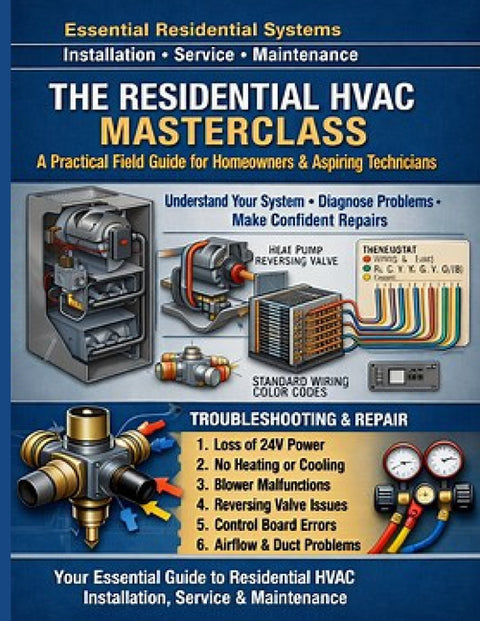 The Residential HVAC Masterclass: The Complete Guide to Understanding, Diagnosing, and Maintaining Modern Heating and Cooling Systems