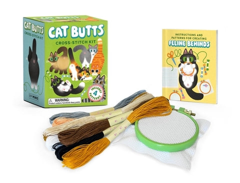 Cat Butts Cross-Stitch Kit: Includes 4 Patterns by Running Press