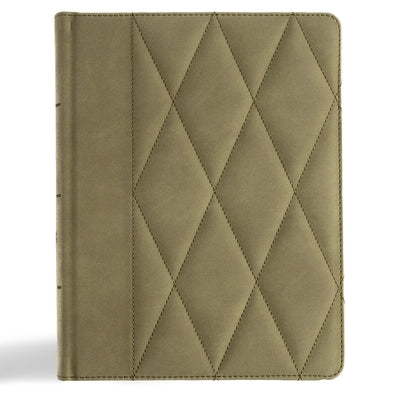 CSB Notetaking Bible, Large Print Edition, Sage Suedesoft Leathertouch Over Board by Csb Bibles by Holman