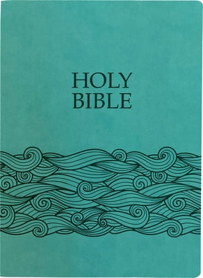 Kjver Holy Bible, Wave Design, Large Print, Coastal Blue Ultrasoft: (King James Version Easy Read, Teal, Red Letter) by Whitaker House