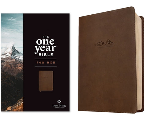 NLT the One Year Bible for Men (Leatherlike, Rustic Brown Mountain) by New Living Translation