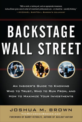 Backstage Wall Street (Pb) by Brown, Joshua