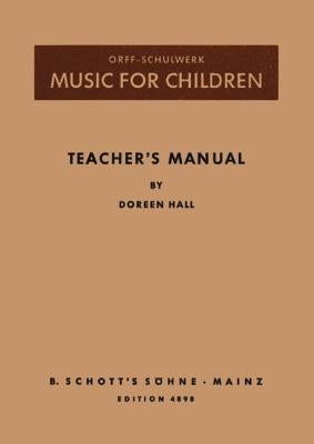 Orff-Schulwerk in Canada: Teacher's Manual by Orff, Carl
