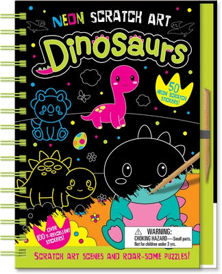 Neon Scratch Art Dinosaurs by Isaacs, Connie