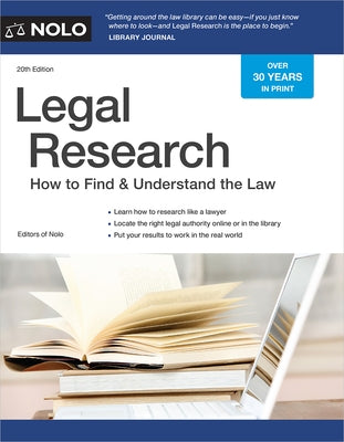 Legal Research: How to Find & Understand the Law by O'Neill, Cara