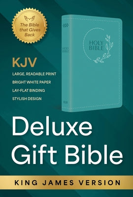 KJV Holy Bible: Deluxe Gift Bible - Turquoise Circle Leaf: King James Version Bible by Global Publishing Partners