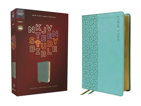 Nkjv, Teen Study Bible, Leathersoft, Teal, Comfort Print by Richards, Lawrence O.