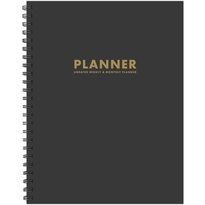 Charcoal Gray 8.5 X 11 Undated Monthly Planner by Willow Creek Press