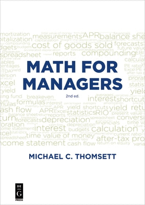 Math for Managers by Thomsett, Michael C.