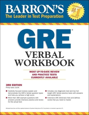 GRE Verbal Workbook by Barron's Educational Series