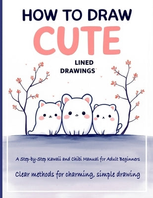 How to Draw Cute Lined Drawings: Kawaii & Chibi for Adult Beginners - Step-by-Step Drawing of Cute Animals & Doodle Art for Relaxation by Rowe, Emi