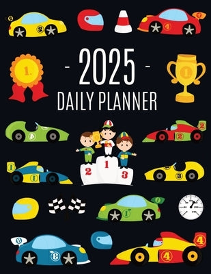 Race Car Planner 2025: For All Your Weekly Appointments! 12 Months Daily Organizer with Cool Automobiles (January-December) by Press, Pimpom Pretty