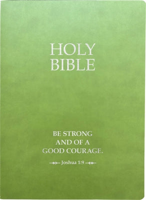 KJV Holy Bible, Be Strong and Courageous Life Verse Edition, Large Print, Olive Ultrasoft: (Red Letter, Green, 1611 Version) by Whitaker House