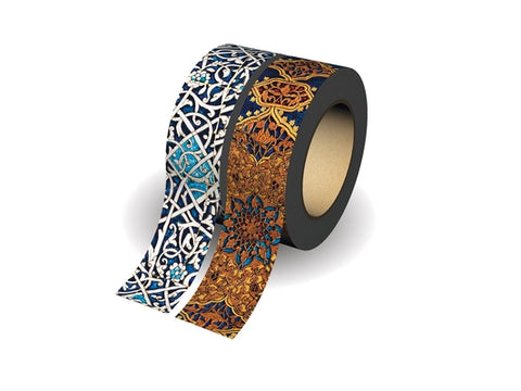 Paperblanks Granada Turquoise/Safavid Indigo Pack of 2 Rolls of Washi Tape by Paperblanks