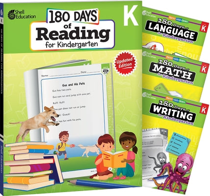 180 Days(tm) Reading, Math, Writing, & Language for Grade K: 4-Book Set: Practice, Assess, Diagnose by Multiple Authors