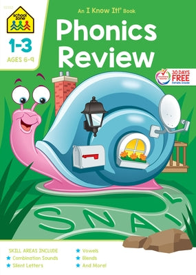 School Zone Phonics Review Grades 1-3 Workbook by Zone, School