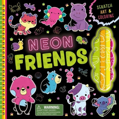 Neon Friends: Scratch Art & Coloring by Igloobooks