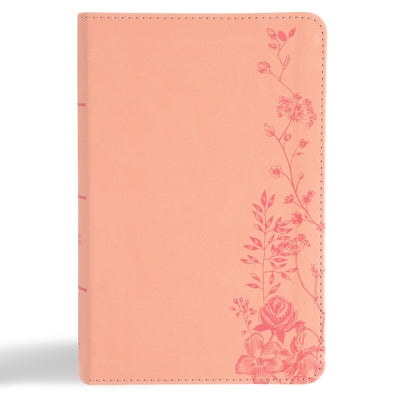 CSB Single-Column Compact Bible, Digital Study Edition, Blush Floral Leathertouch by Csb Bibles by Holman