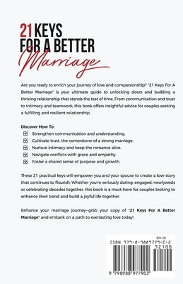 21 Keys For A Better Marriage by Johnson, Phaedra