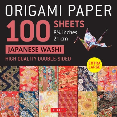Origami Paper 100 Sheets Japanese Washi 8 1/4 (21 CM): Extra Large Double-Sided Origami Sheets Printed with 12 Different Designs (Instructions for 5 P by Tuttle Studio