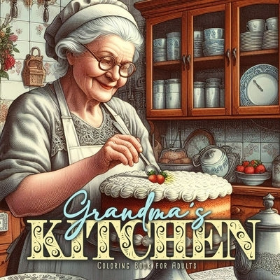 Grandma´s Kitchen Coloring Book for Adults: Cottage Kitchen Coloring Book for Adults Vintage Coloring Book for Adults Grandma Portraits by Publishing, Monsoon
