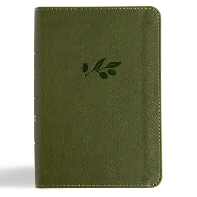 CSB Large Print Compact Reference Bible, Digital Study Edition, Olive Leathertouch by Csb Bibles by Holman