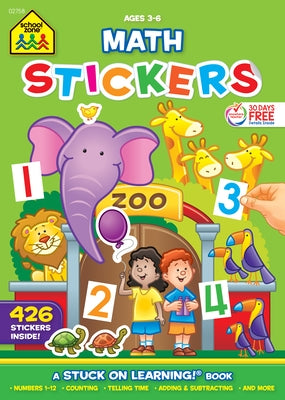 School Zone Math Stickers Workbook by Zone, School