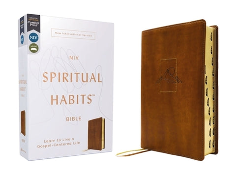 Niv, Spiritual Habits Bible, Leathersoft, Tan, Red Letter, Thumb Indexed, Comfort Print: Learn to Live a Gospel-Centered Life by Carter, Joe