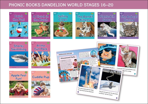 Phonic Books Dandelion World Stages 16-20 ('Tch' and 'Ve', Two-Syllable Words, Suffixes -Ed and -Ing and Spelling ) by Phonic Books