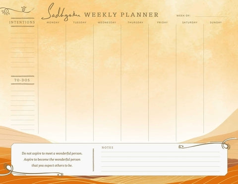 Sadhguru Weekly Planner Notepad by Sadhguru