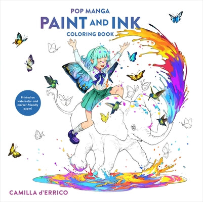 Pop Manga Paint and Ink Coloring Book by D'Errico, Camilla