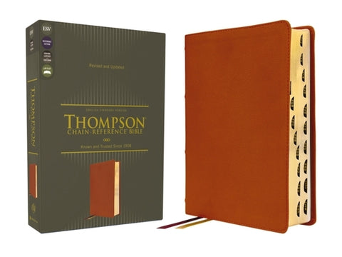 Esv, Thompson Chain-Reference Bible, Genuine Leather, Calfskin, Tan, Red Letter, Thumb Indexed by Thompson, Frank Charles