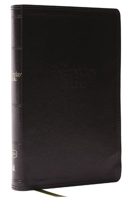 Kjv, the Everyday Bible, Leathersoft, Black, Red Letter, Comfort Print: 365 Daily Readings Through the Whole Bible by Thomas Nelson