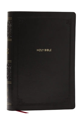 NKJV Giant Print End-Of-Verse Reference Bible, Black Leathersoft, Red Letter, Comfort Print (Thumb Indexed): Holy Bible by Thomas Nelson
