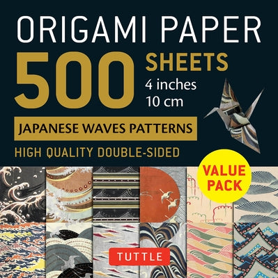 Origami Paper 500 Sheets Japanese Waves 4 (10 CM) by Tuttle Studio