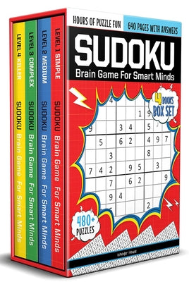 Sudoku - Brain Booster Puzzles for Kids: Box Set of 4 Books (Levels 1-4) by Wonder House Books