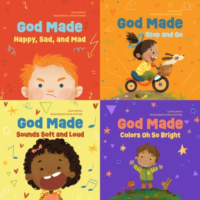 God Made All of Me 4-Pack (Books for Babies and Toddlers about Feelings, Actions, Colors, and Sounds) by Derico, Laura
