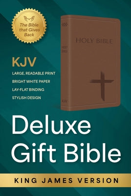 KJV Holy Bible: Deluxe Gift Bible - Brown Cross: King James Version Bible by Global Publishing Partners
