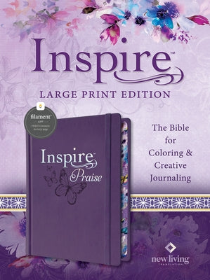 Inspire Praise Bible Large Print Nlt, Filament Enabled (Hardcover Leatherlike, Purple) by New Living Translation