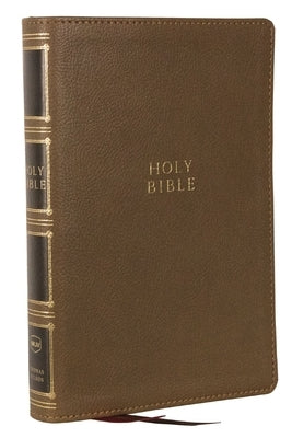 Nkjv, Compact Center-Column Reference Bible, Leathersoft, Brown, Red Letter, Comfort Print by Thomas Nelson