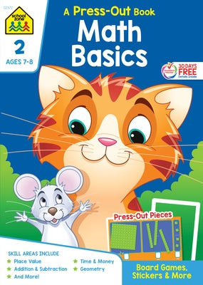 School Zone Math Basics Grade 2 Press-Out Workbook by Zone, School