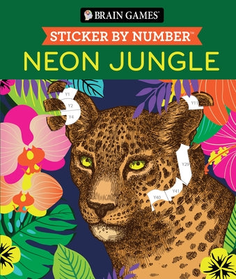 Brain Games - Sticker by Number: Neon Jungle by Publications International Ltd